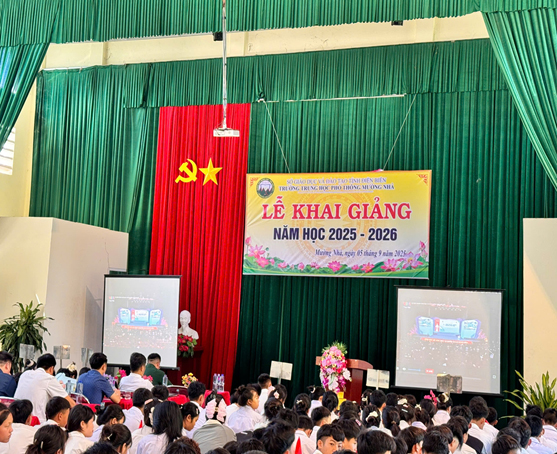 Trường THPT Mường Nhà tưng bừng khai giảng năm học 2025- 2026: Nơi tri thức bừng nở và dấu ấn tuổi 21.